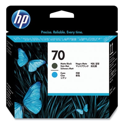 HP 70 Printhead Matte Black and Cyan