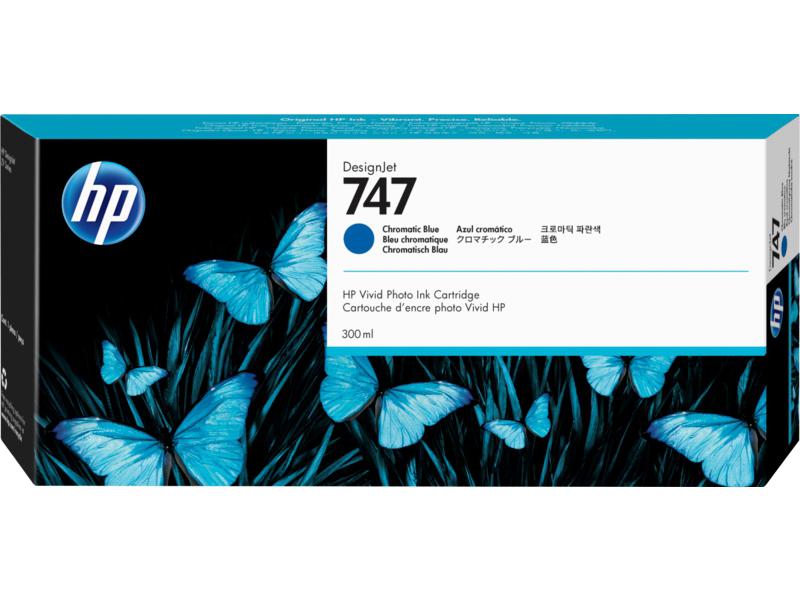 HP 747 Ink Cartridge 300 ml Chromatic Blue