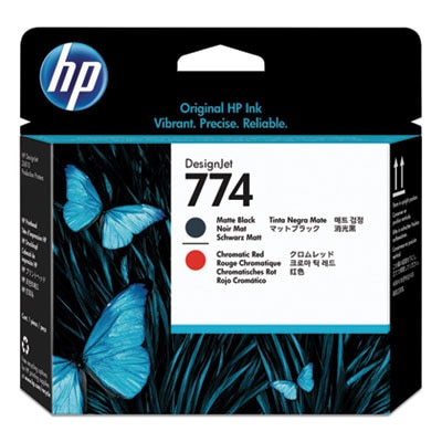 HP 774 Printhead Matte Black and Chromatic Red