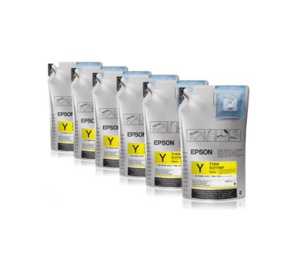 Epson UltraChrome Dye Sub Six Pack of 1.0 Liter Bag - Yellow (F6070, F6200, F7070, F7200, F9200)